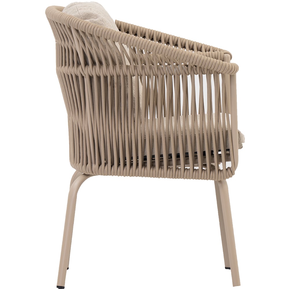 Scaun terasa LIVINTWIST Crown, aluminiu, 65.7 x 57.2 x 83.5 cm, bej