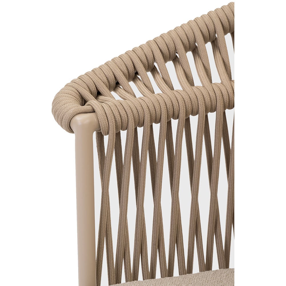 Scaun terasa LIVINTWIST Crown, aluminiu, 65.7 x 57.2 x 83.5 cm, bej