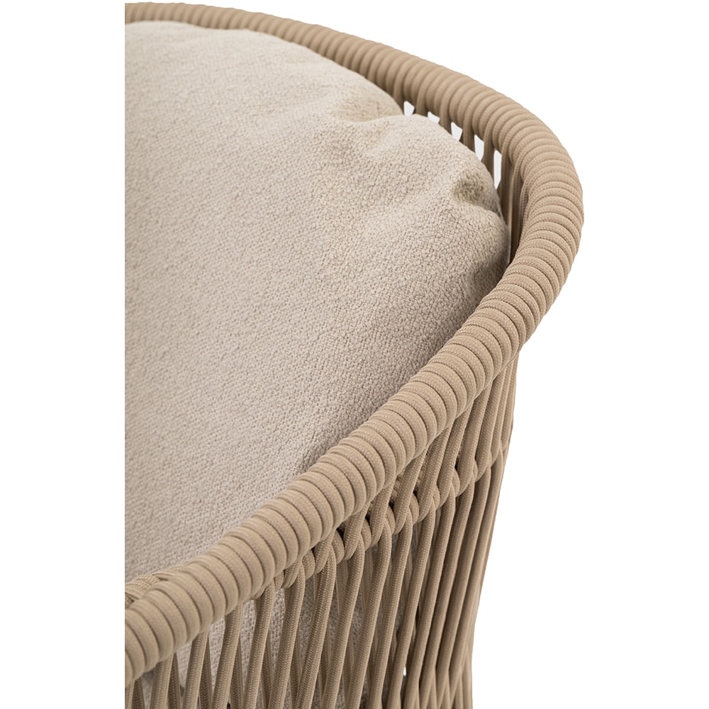 Scaun terasa LIVINTWIST Crown, aluminiu, 65.7 x 57.2 x 83.5 cm, bej