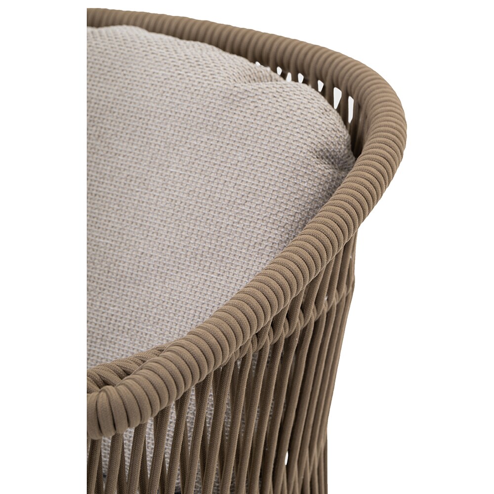 Scaun terasa LIVINTWIST Crown, aluminiu, 65.7 x 57.2 x 83.5 cm, taupe