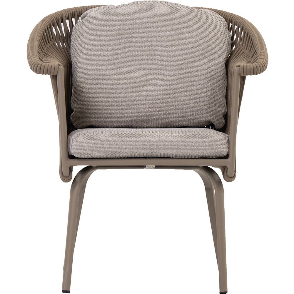 Scaun terasa LIVINTWIST Crown, aluminiu, 65.7 x 57.2 x 83.5 cm, taupe