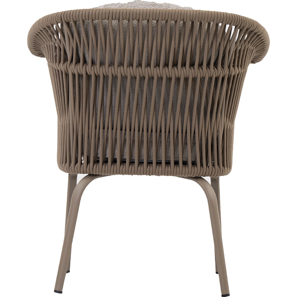Scaun terasa LIVINTWIST Crown, aluminiu, 65.7 x 57.2 x 83.5 cm, taupe