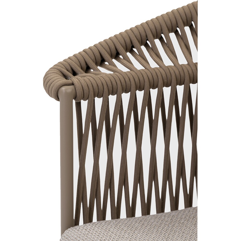 Scaun terasa LIVINTWIST Crown, aluminiu, 65.7 x 57.2 x 83.5 cm, taupe