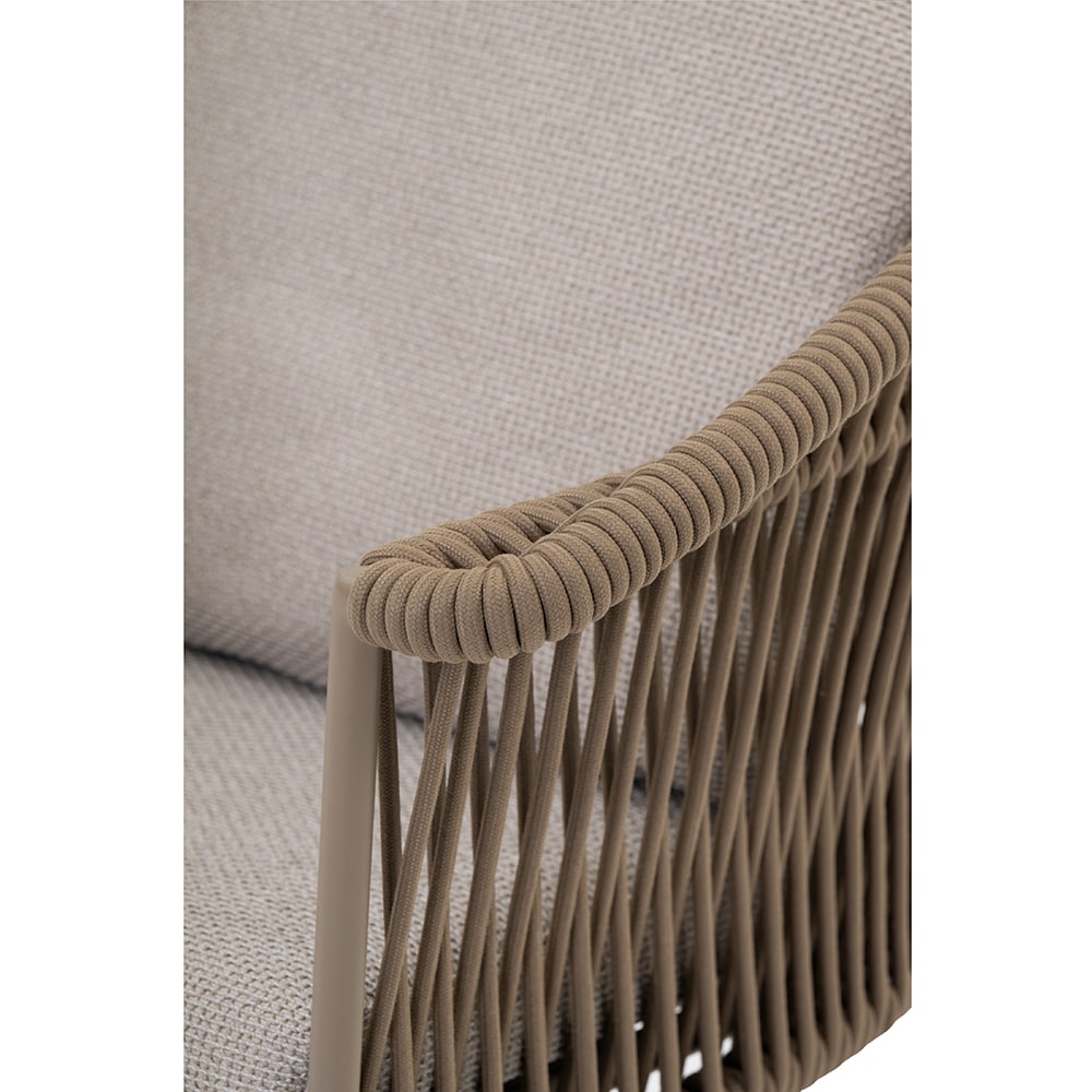 Scaun terasa LIVINTWIST Crown, aluminiu, 65.7 x 57.2 x 83.5 cm, taupe
