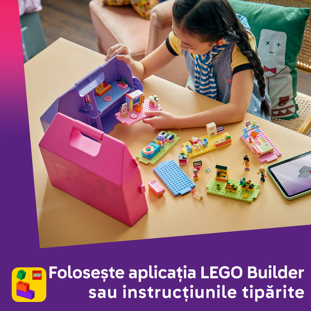 LEGO Friends: Valiza-casuta de papusi creativa 426970, 6 ani+, 355 piese