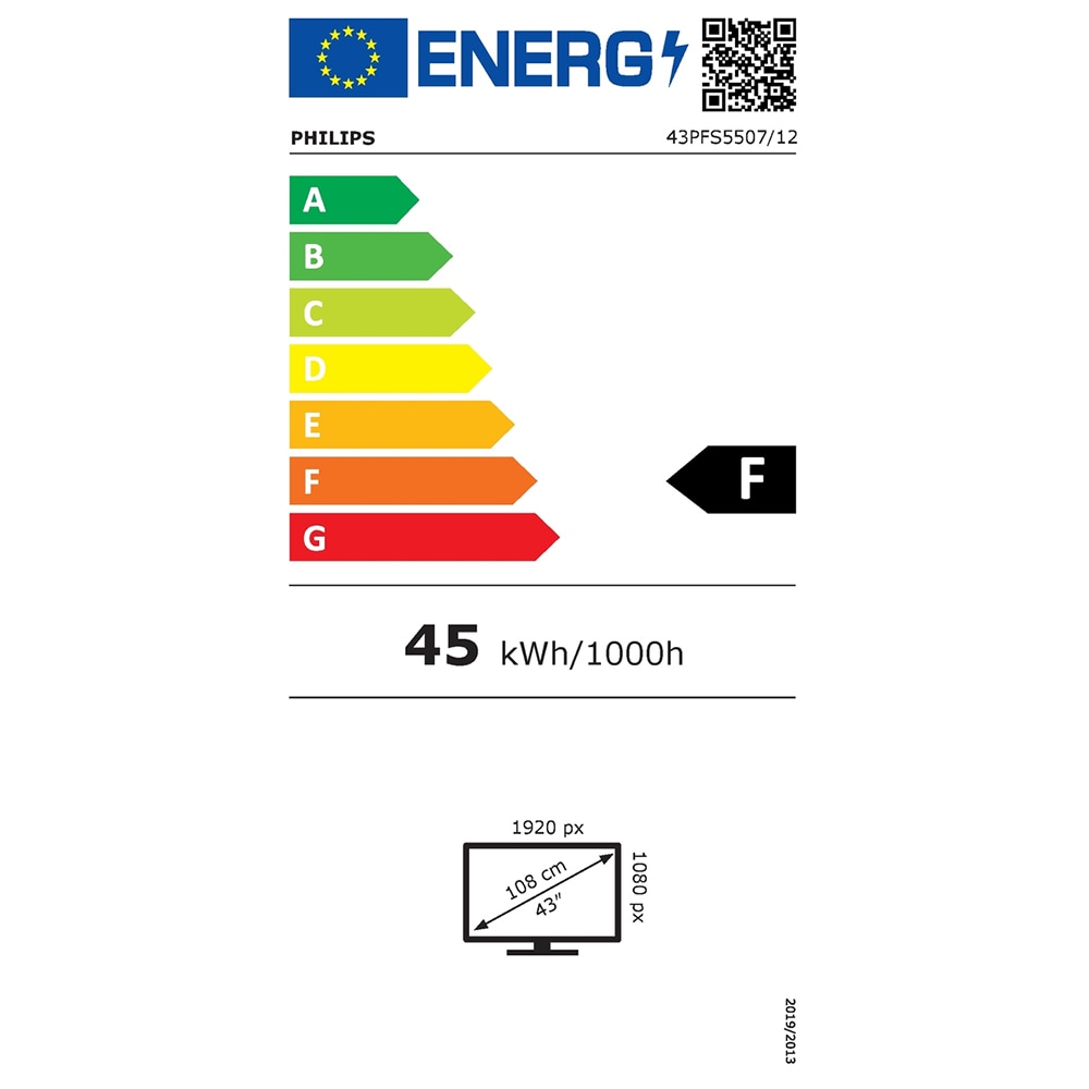 Televizor LED PHILIPS 43PFS5507, FullHD, 108cm