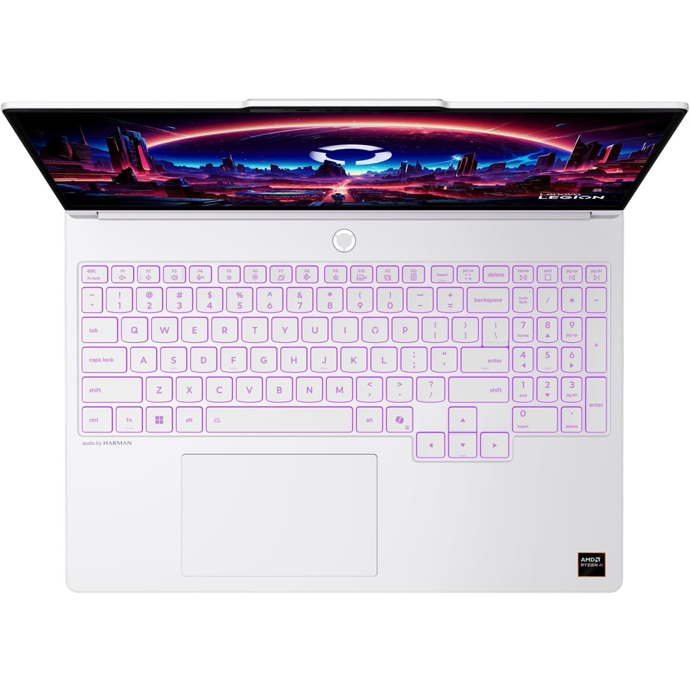 Laptop gaming LENOVO Legion 5 15AGP11, AMD Ryzen AI 9 465 pana la 5GHz, 15.3" WQXGA, 32GB, SSD 1TB, NVIDIA GeForce RTX 5070 12GB, Free DOS, Glacier White