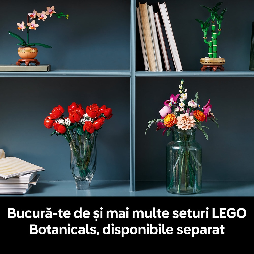 LEGO Botanicals: Frumos buchet de flori roz 10342, 18 ani+, 749 piese