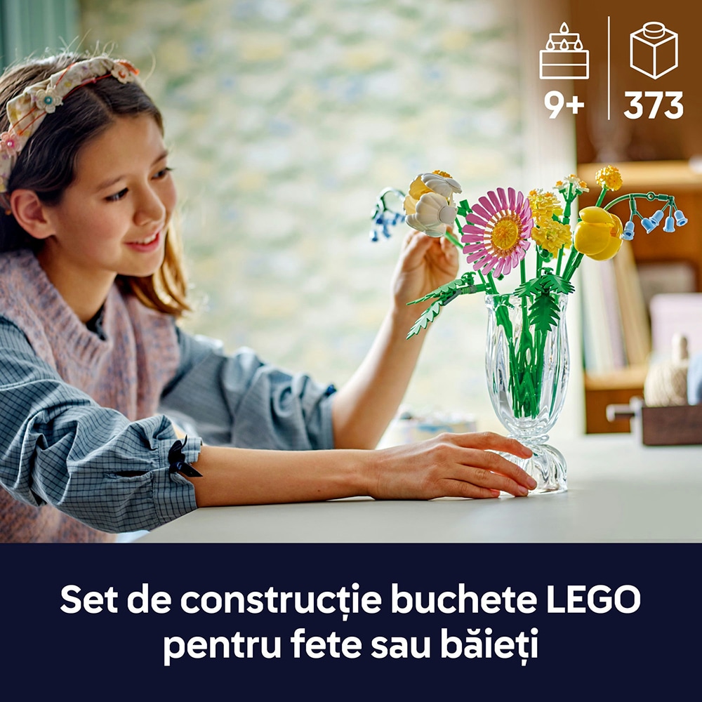 LEGO Botanicals: Mic buchet luminos 10347, 9 ani+, 373 piese