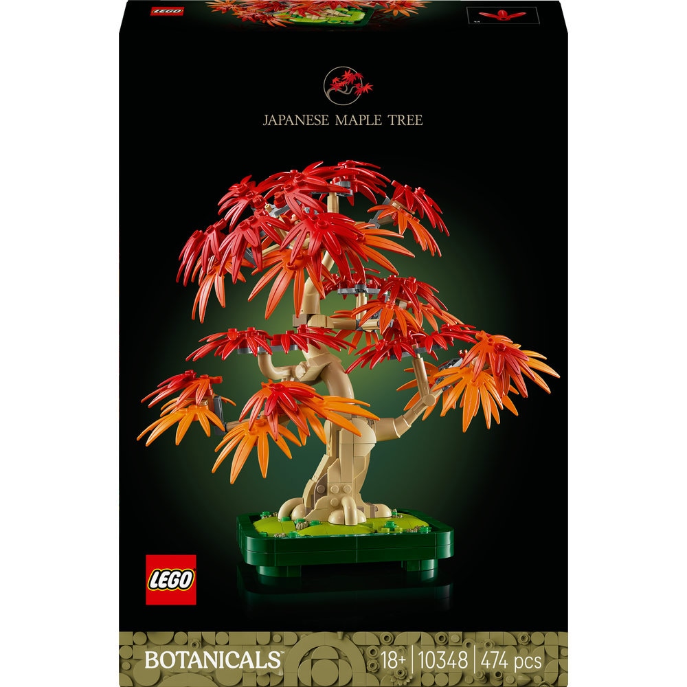 LEGO Botanicals: Bonsai de artar japonez rosu 10348, 18 ani+, 474 piese