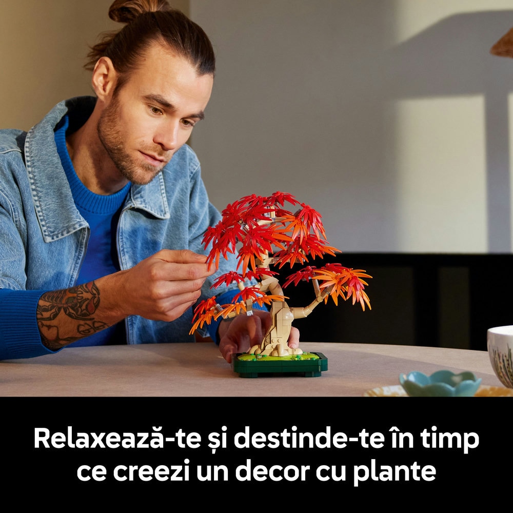 LEGO Botanicals: Bonsai de artar japonez rosu 10348, 18 ani+, 474 piese