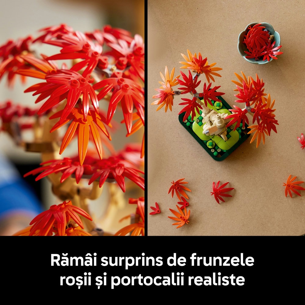 LEGO Botanicals: Bonsai de artar japonez rosu 10348, 18 ani+, 474 piese