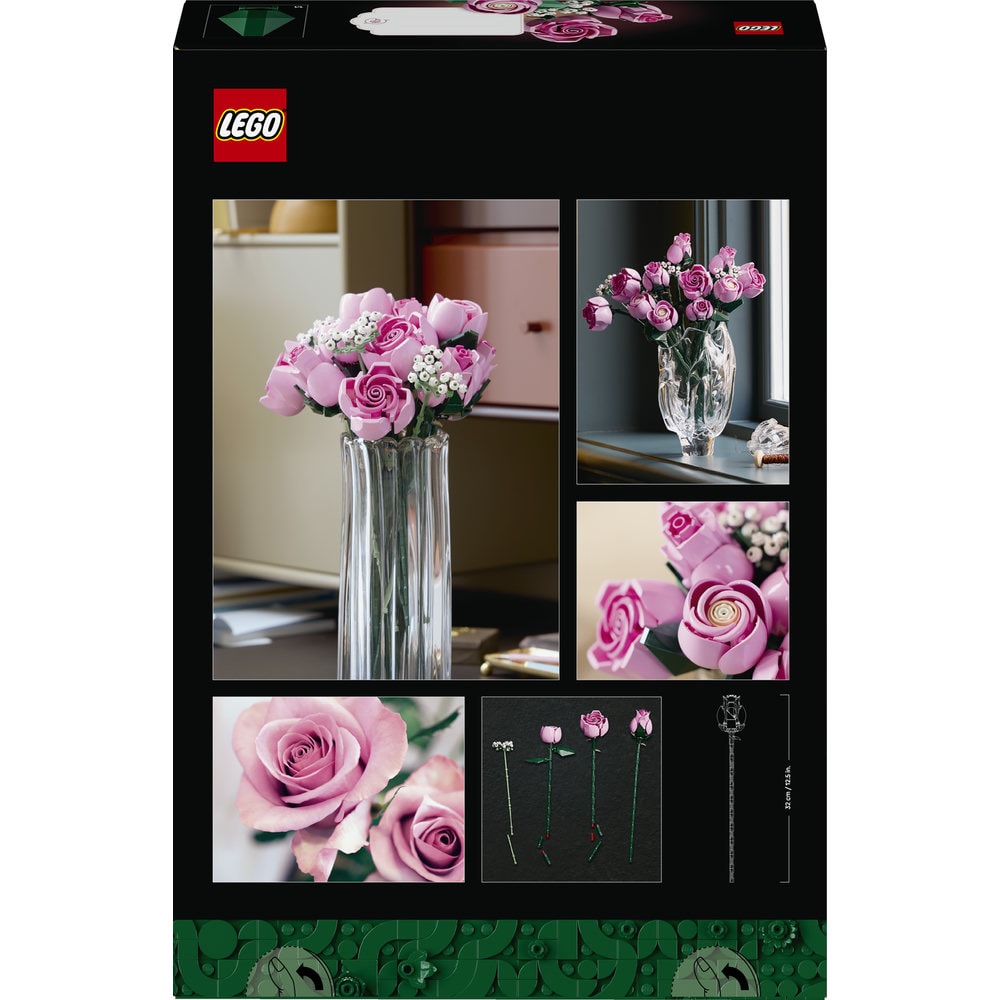 LEGO Botanicals: Buchet de trandafiri roz 10374, 18 ani+, 789 piese