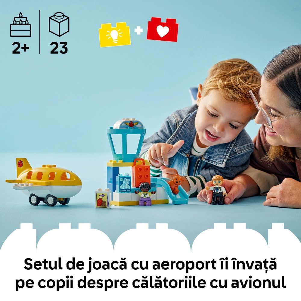 LEGO DUPLO: Prima oara la aeroport 10443, 2 ani+, 23 piese