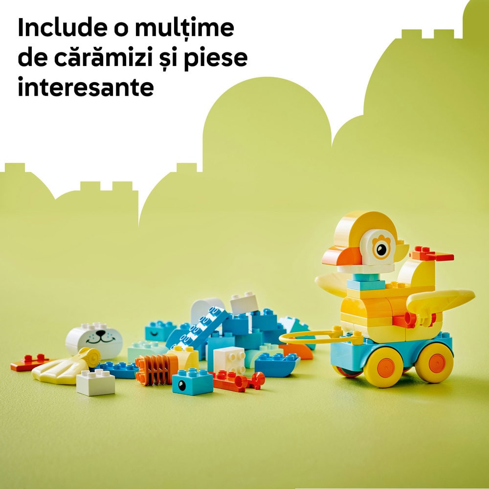 LEGO Duplo: Animale pe roti 3in1 10448, 2 ani+, 58 piese