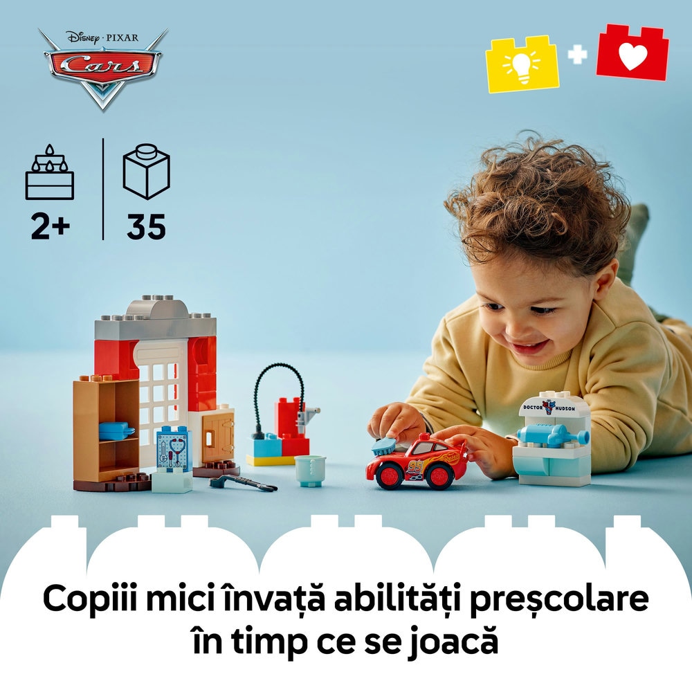 LEGO DUPLO: Disney - Vizita lui McQueen la garajul lui Doc 10456, 2 ani+, 35 piese