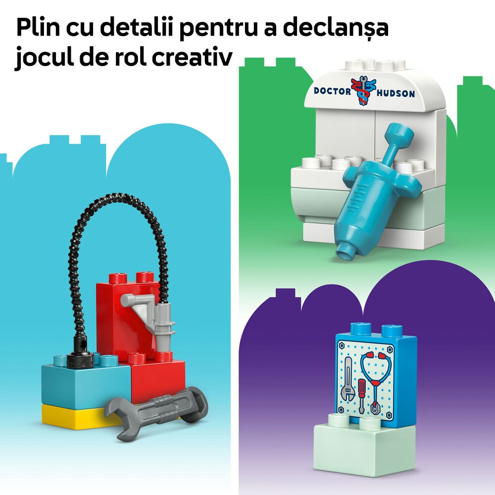 LEGO DUPLO: Disney - Vizita lui McQueen la garajul lui Doc 10456, 2 ani+, 35 piese