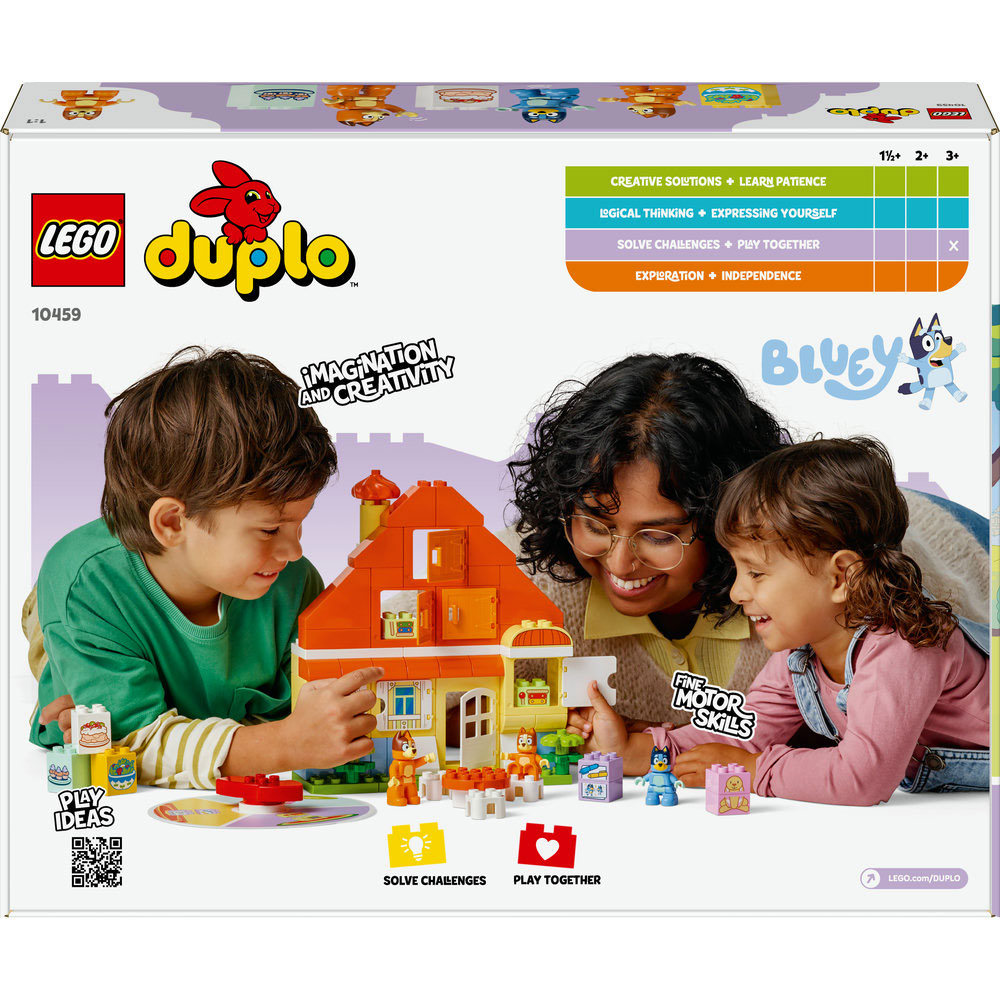 LEGO DUPLO: Bluey - Casa de familie a lui Blue cu un joc de memorie 10459, 3 ani+, 83 piese