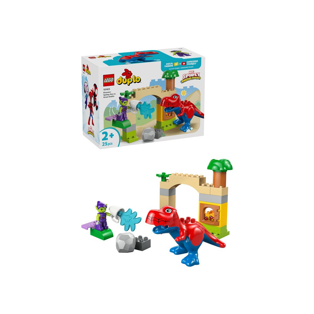 LEGO DUPLO: Disney - Dinozaurul Spidey-Rex vs Green Goblin 10463, 2 ani+, 25 piese