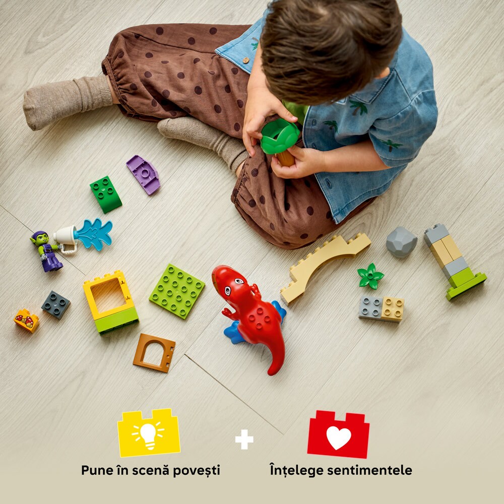 LEGO DUPLO: Disney - Dinozaurul Spidey-Rex vs Green Goblin 10463, 2 ani+, 25 piese