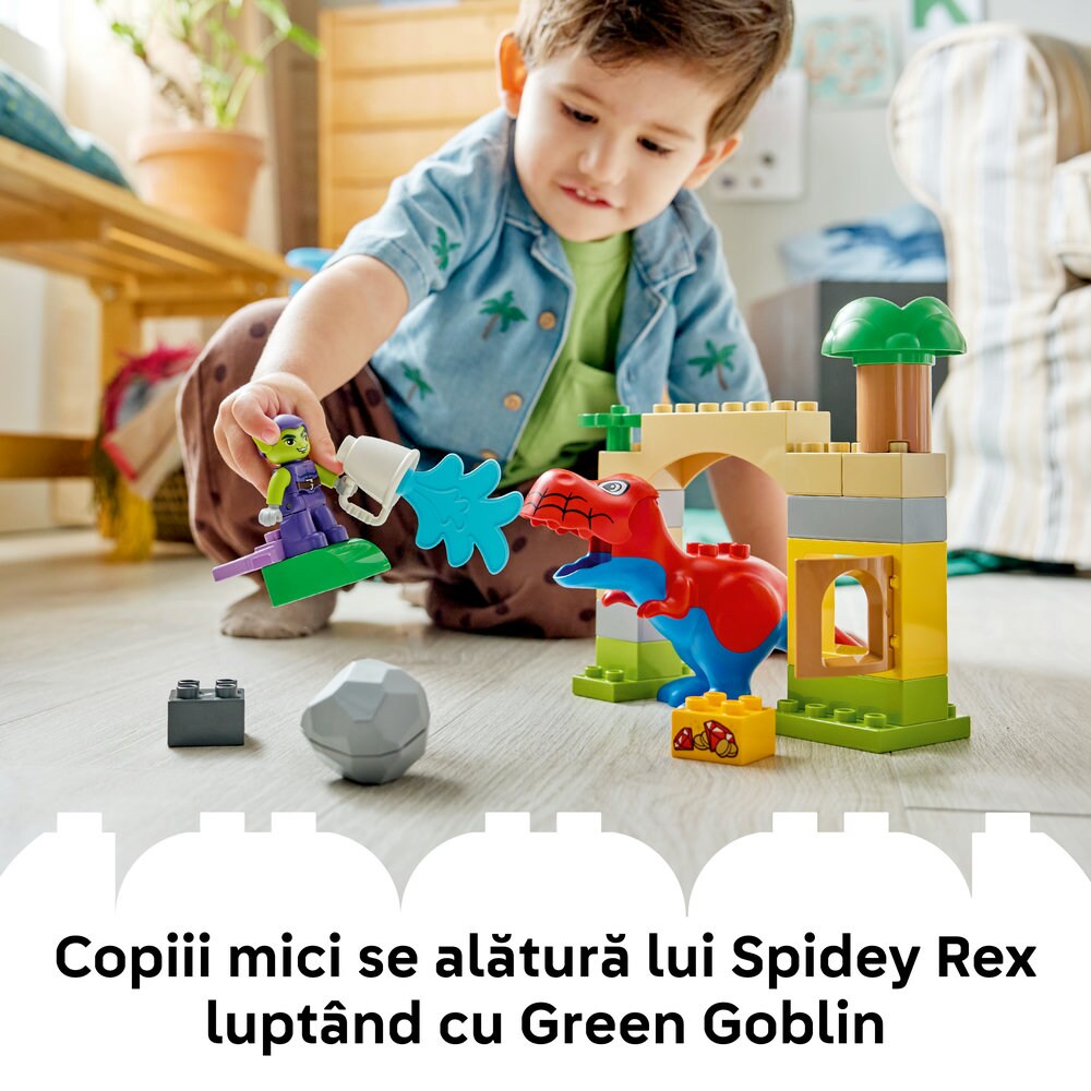 LEGO DUPLO: Disney - Dinozaurul Spidey-Rex vs Green Goblin 10463, 2 ani+, 25 piese