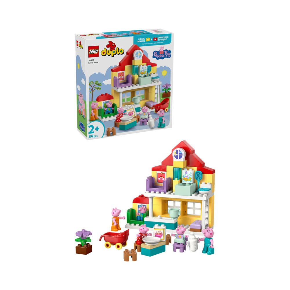 LEGO DUPLO: Peppa Pig - Casa de familie 10467, 2 ani+, 84 piese