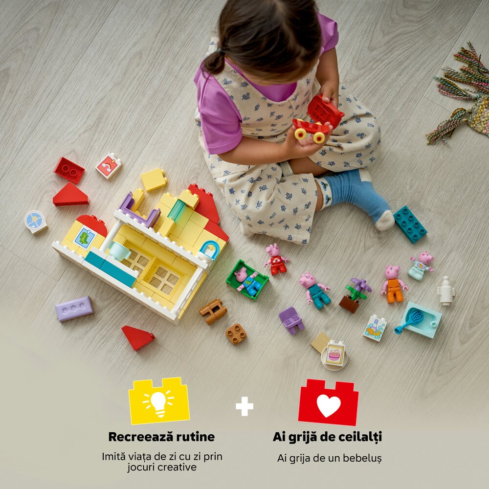 LEGO DUPLO: Peppa Pig - Casa de familie 10467, 2 ani+, 84 piese