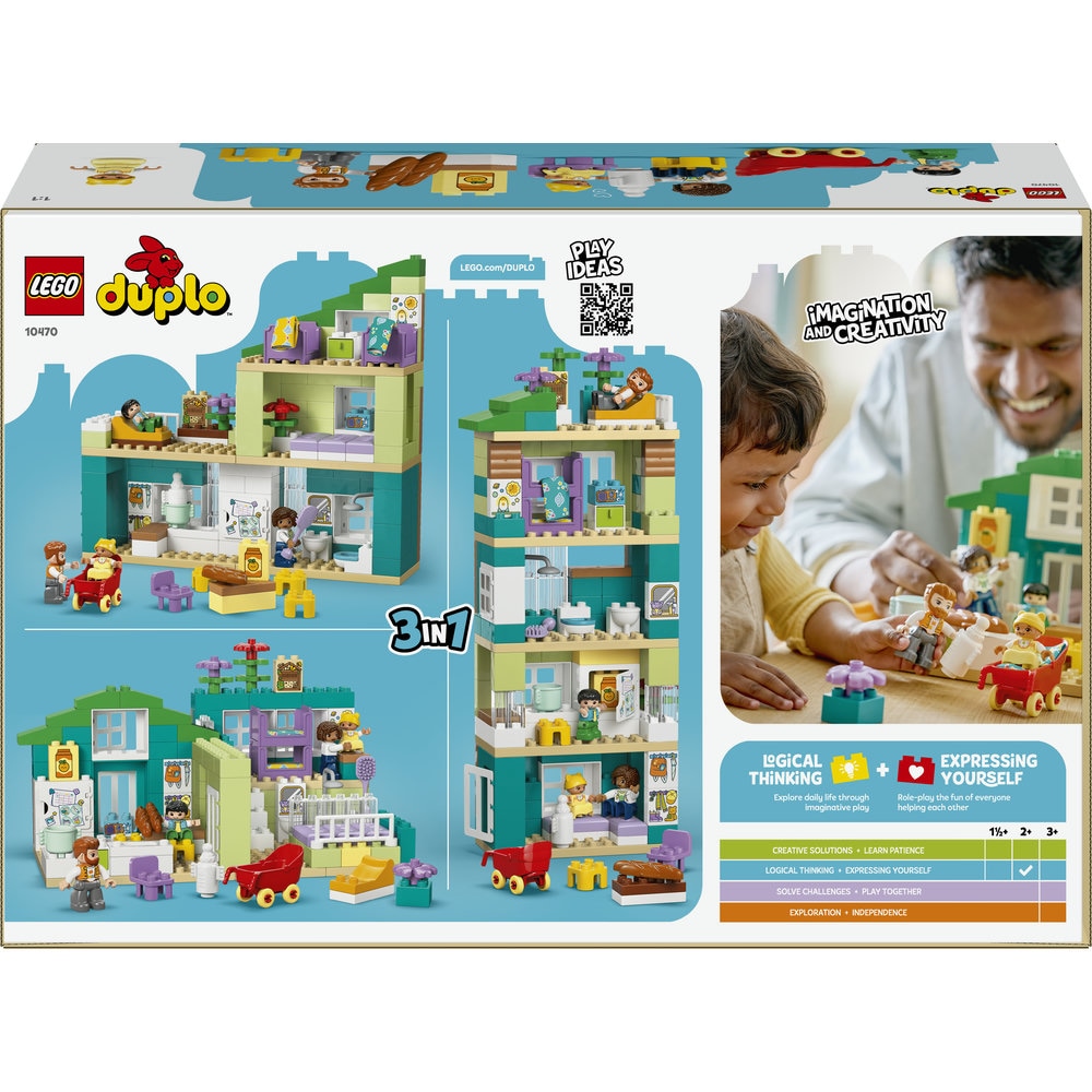 LEGO DUPLO: Town - Casa moderna de familie 3in1 10470, 2 ani+, 166 piese