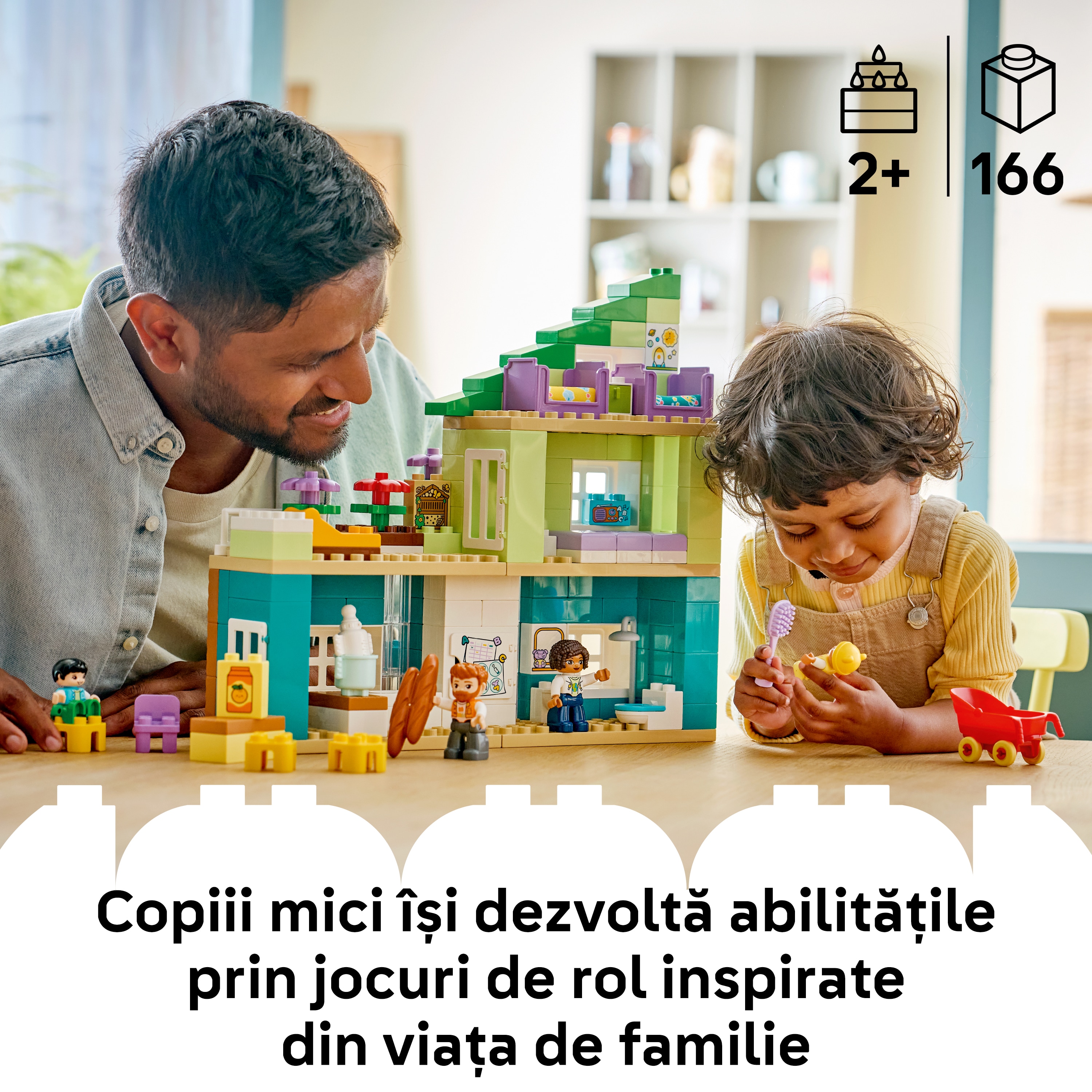 LEGO DUPLO: Town - Casa moderna de familie 3in1 10470, 2 ani+, 166 piese