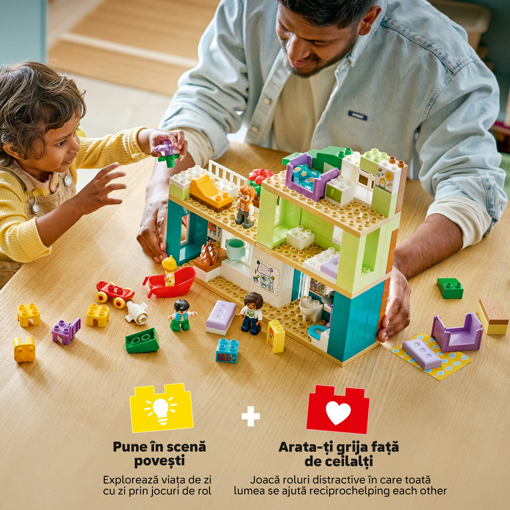 LEGO DUPLO: Town - Casa moderna de familie 3in1 10470, 2 ani+, 166 piese