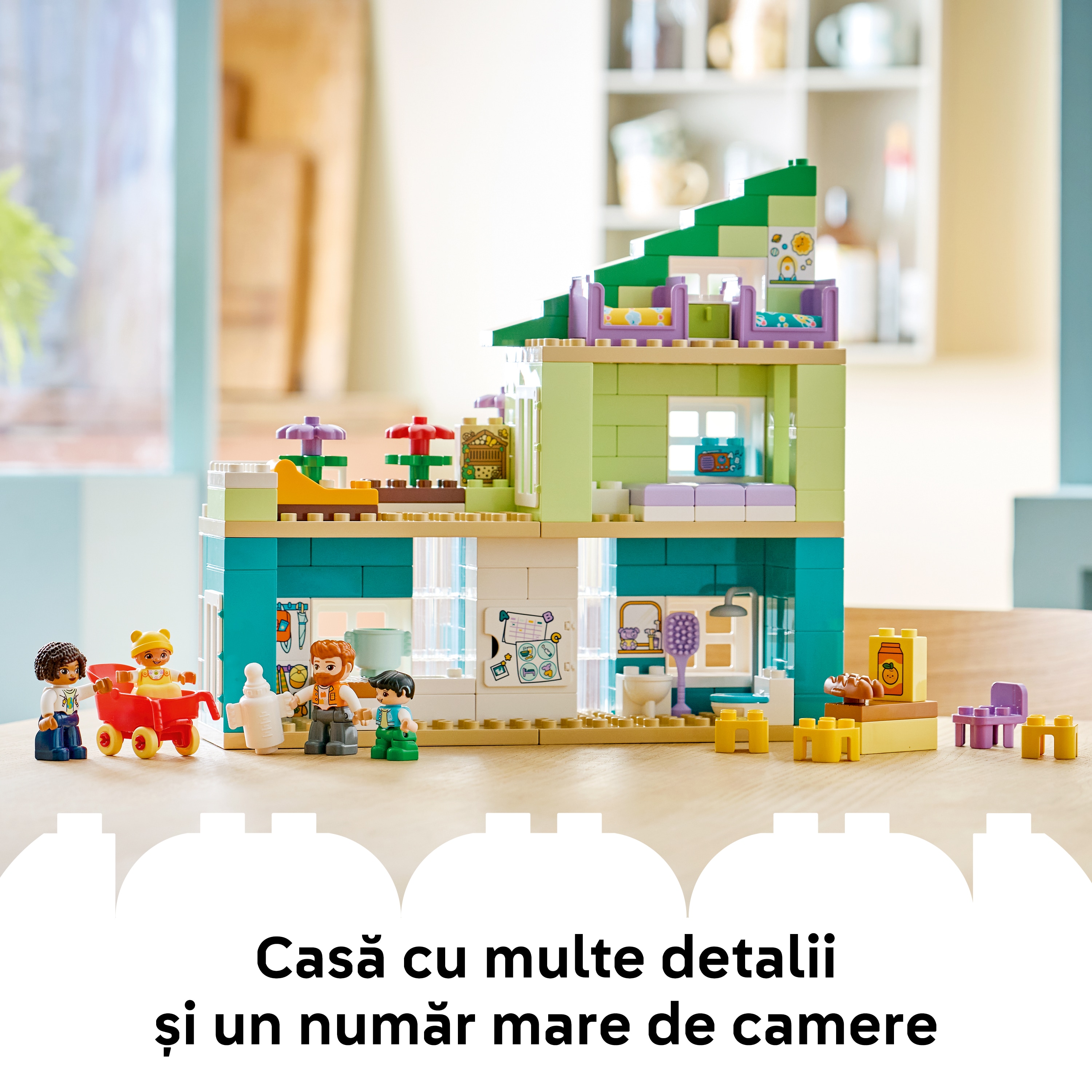 LEGO DUPLO: Town - Casa moderna de familie 3in1 10470, 2 ani+, 166 piese