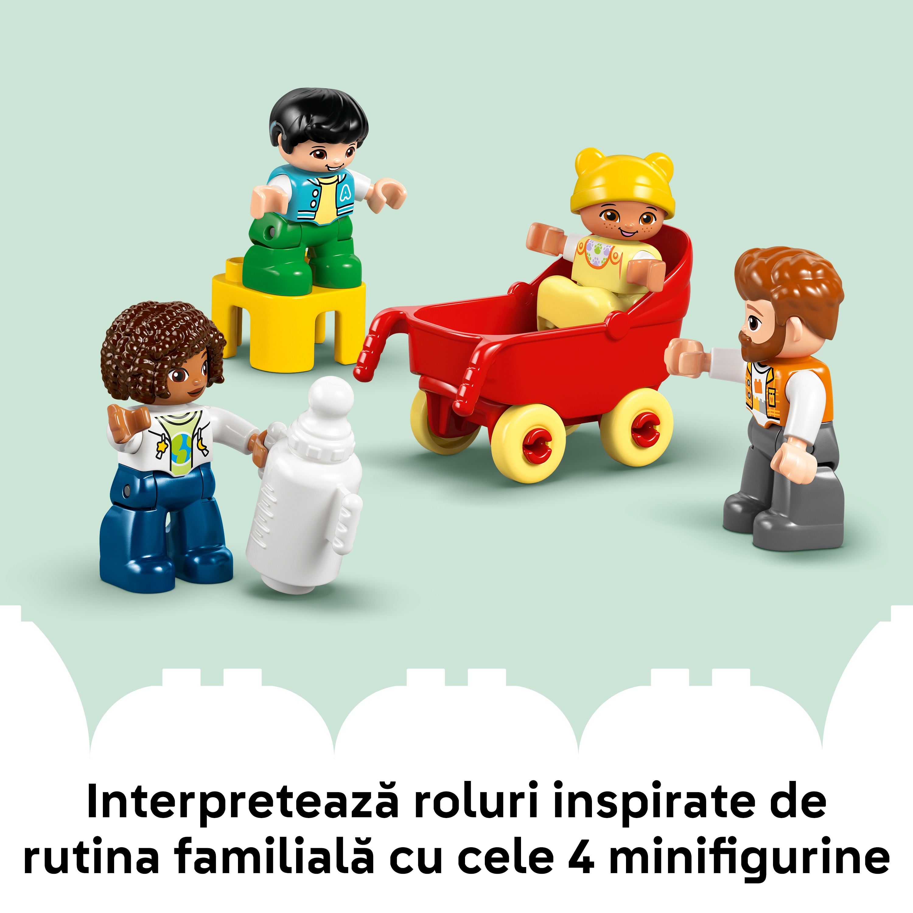 LEGO DUPLO: Town - Casa moderna de familie 3in1 10470, 2 ani+, 166 piese