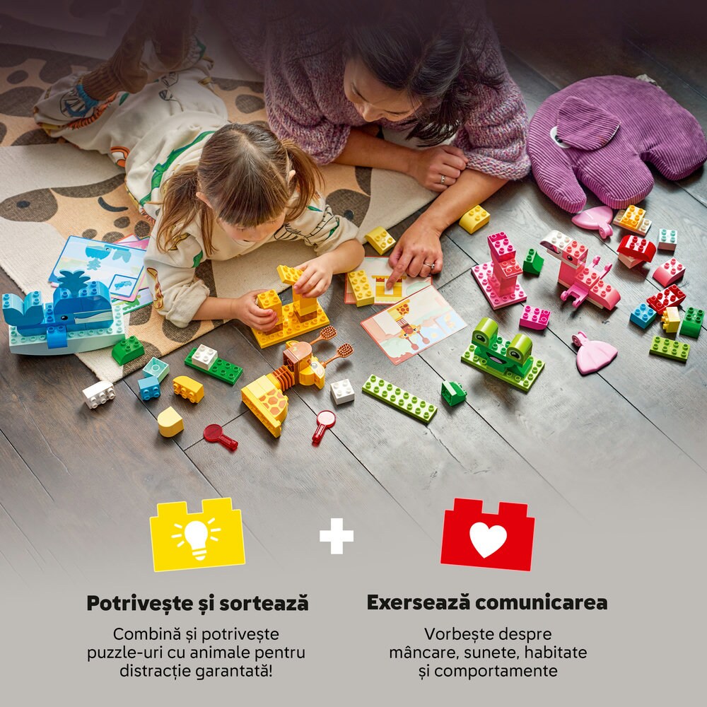 LEGO DUPLO: Town - Joc de construit animale 10472, 3 ani+, 94 piese