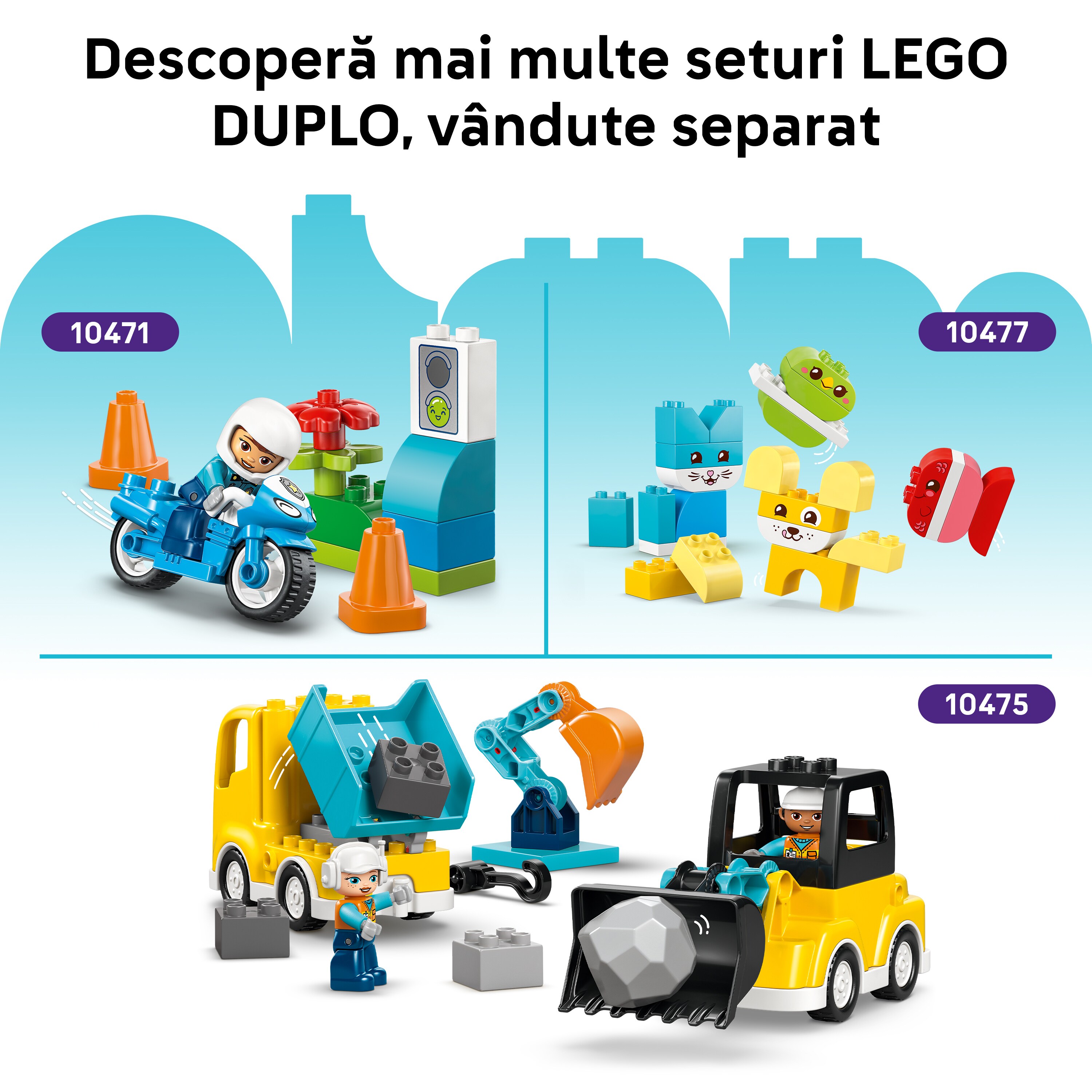 LEGO DUPLO: Town - Camion de pompieri cu furtun si pompier 10473, 2 ani+, 28 piese