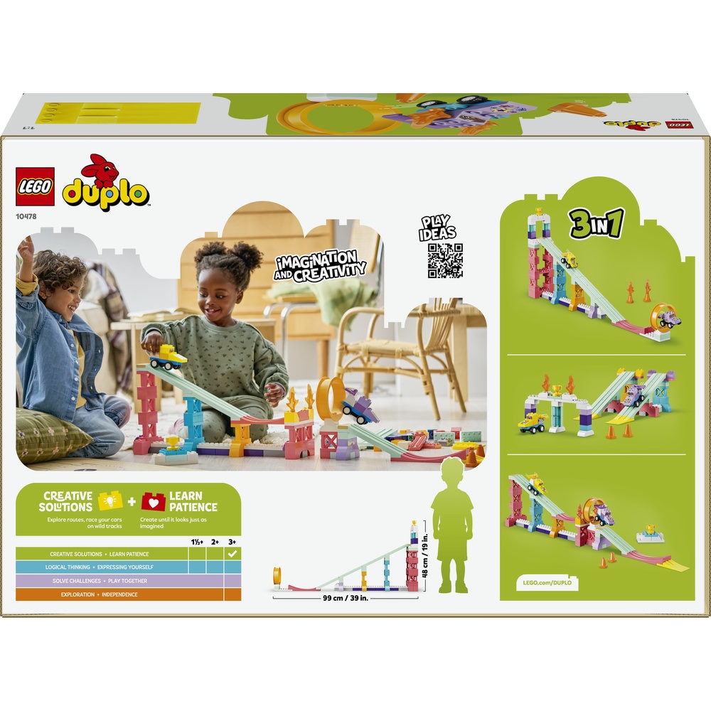 LEGO DUPLO: Town - Rampe creative cu vehicule 3in1 10478, 3 ani+, 111 piese