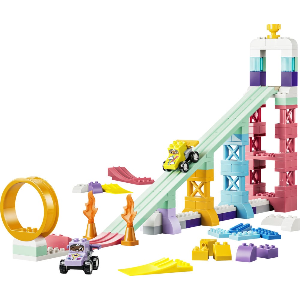 LEGO DUPLO: Town - Rampe creative cu vehicule 3in1 10478, 3 ani+, 111 piese