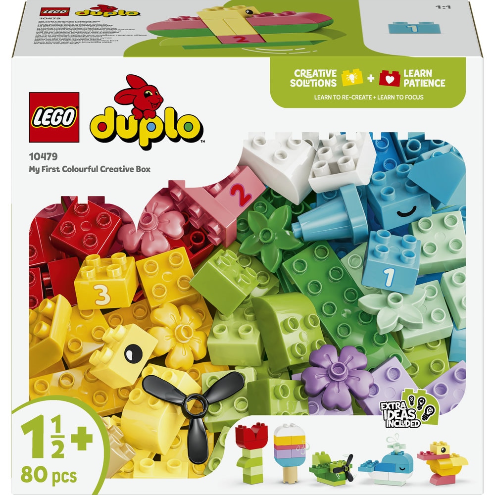 LEGO DUPLO: Classic Cutie creativa in culori 10479, 18 luni+, 80 piese