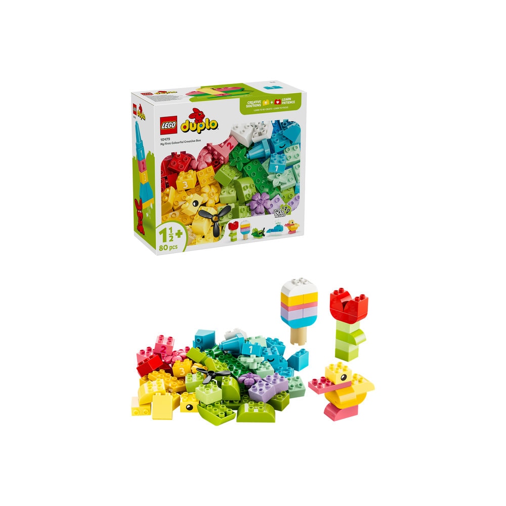LEGO DUPLO: Classic Cutie creativa in culori 10479, 18 luni+, 80 piese