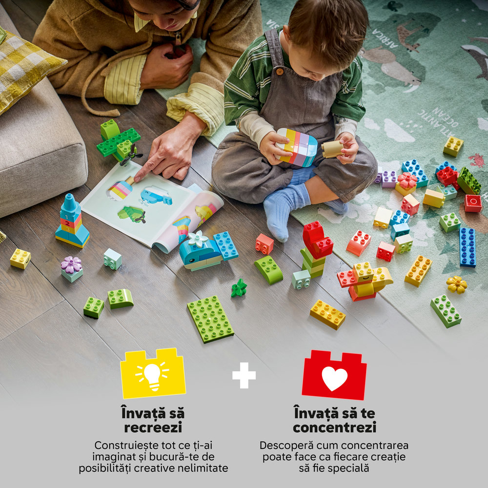 LEGO DUPLO: Classic Cutie creativa in culori 10479, 18 luni+, 80 piese