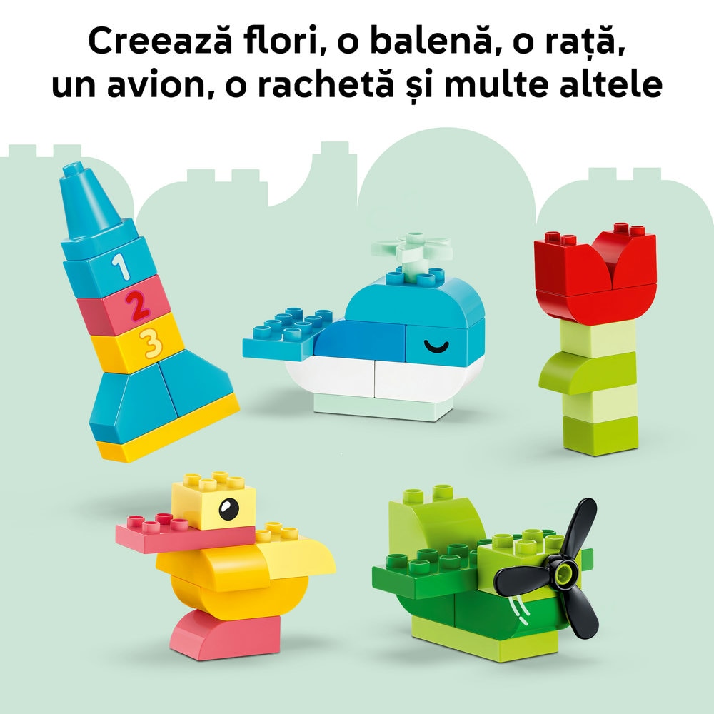 LEGO DUPLO: Classic Cutie creativa in culori 10479, 18 luni+, 80 piese