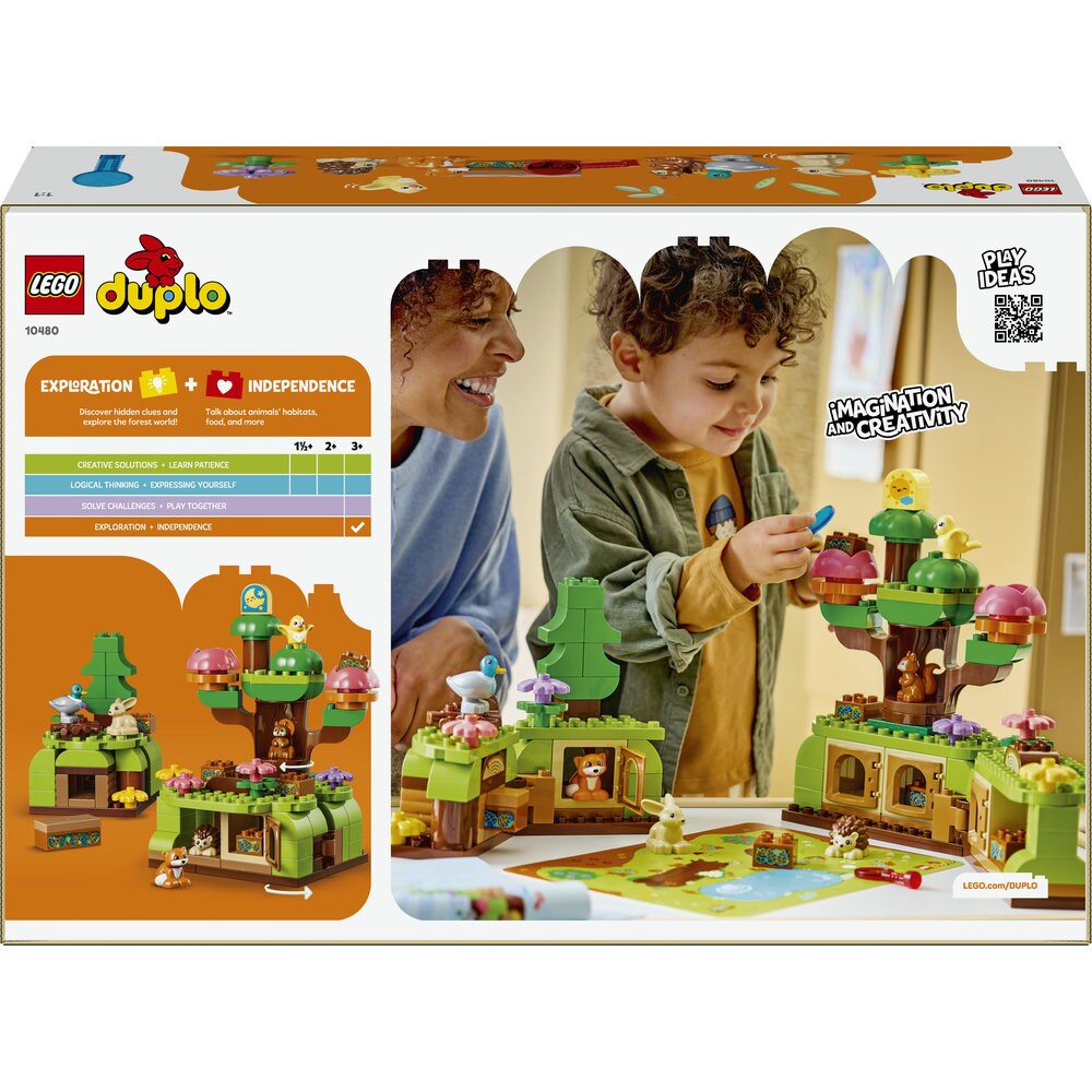 LEGO DUPLO: Town - Padurea descoperirilor cu animale salbatice 10480, 3 ani+, 131 piese