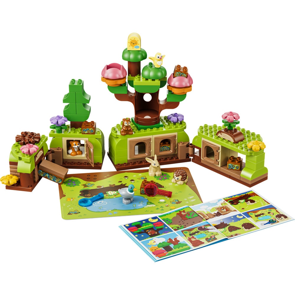 LEGO DUPLO: Town - Padurea descoperirilor cu animale salbatice 10480, 3 ani+, 131 piese
