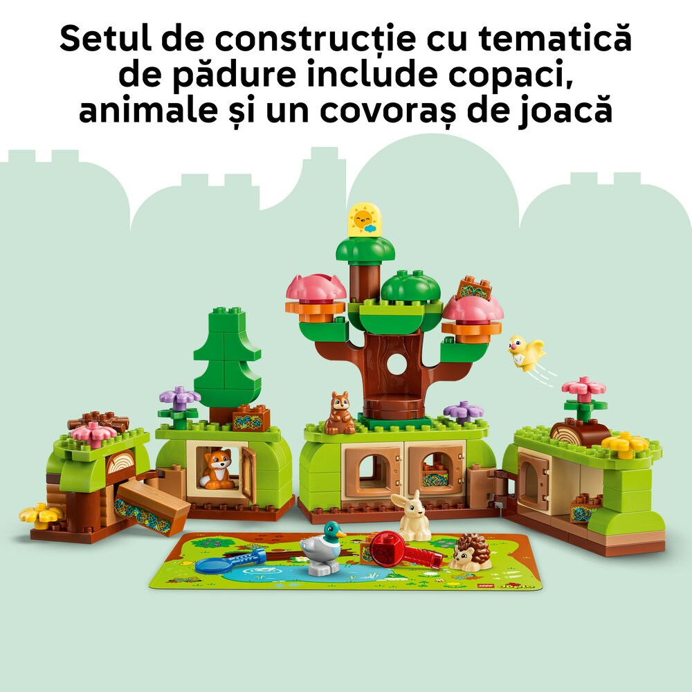 LEGO DUPLO: Town - Padurea descoperirilor cu animale salbatice 10480, 3 ani+, 131 piese