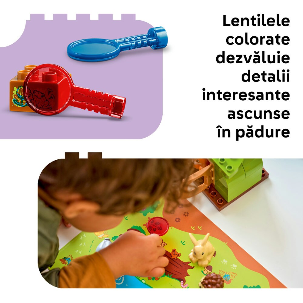 LEGO DUPLO: Town - Padurea descoperirilor cu animale salbatice 10480, 3 ani+, 131 piese
