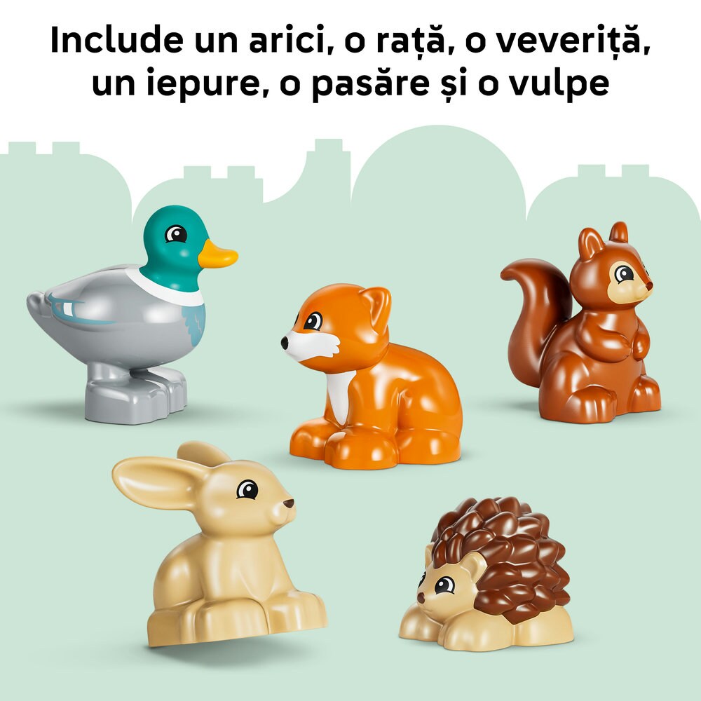 LEGO DUPLO: Town - Padurea descoperirilor cu animale salbatice 10480, 3 ani+, 131 piese