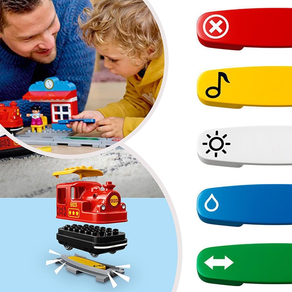 LEGO Duplo: Tren cu aburi 10874, 2-5 ani, 59 piese 