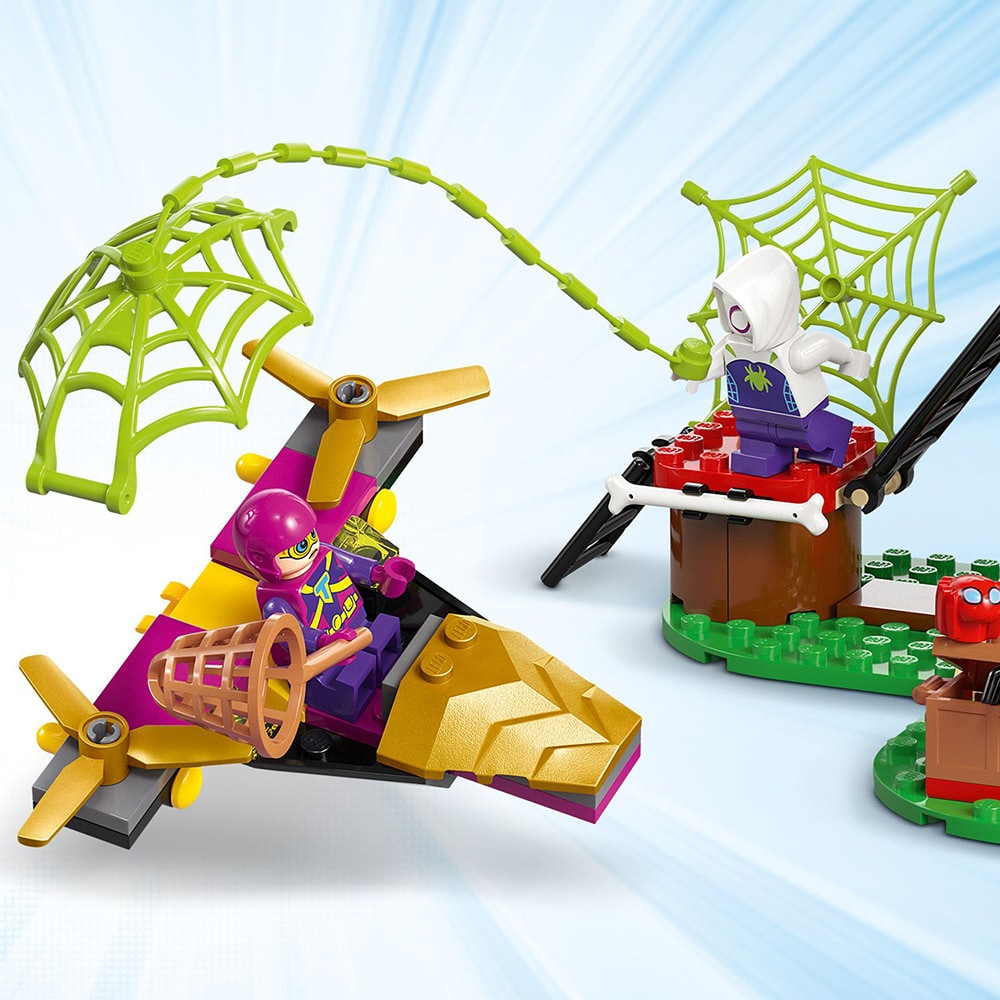 LEGO Marvel: Infruntarea dintre dinozaurii Spidey si Gobby la casa-sediu din copac 11200, 4 ani+, 143 piese