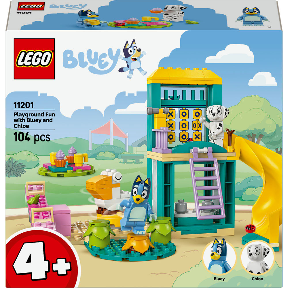 LEGO Bluey: Distractie la locul de joaca cu Blue si Chloe 11201, 4 ani+, 104 piese