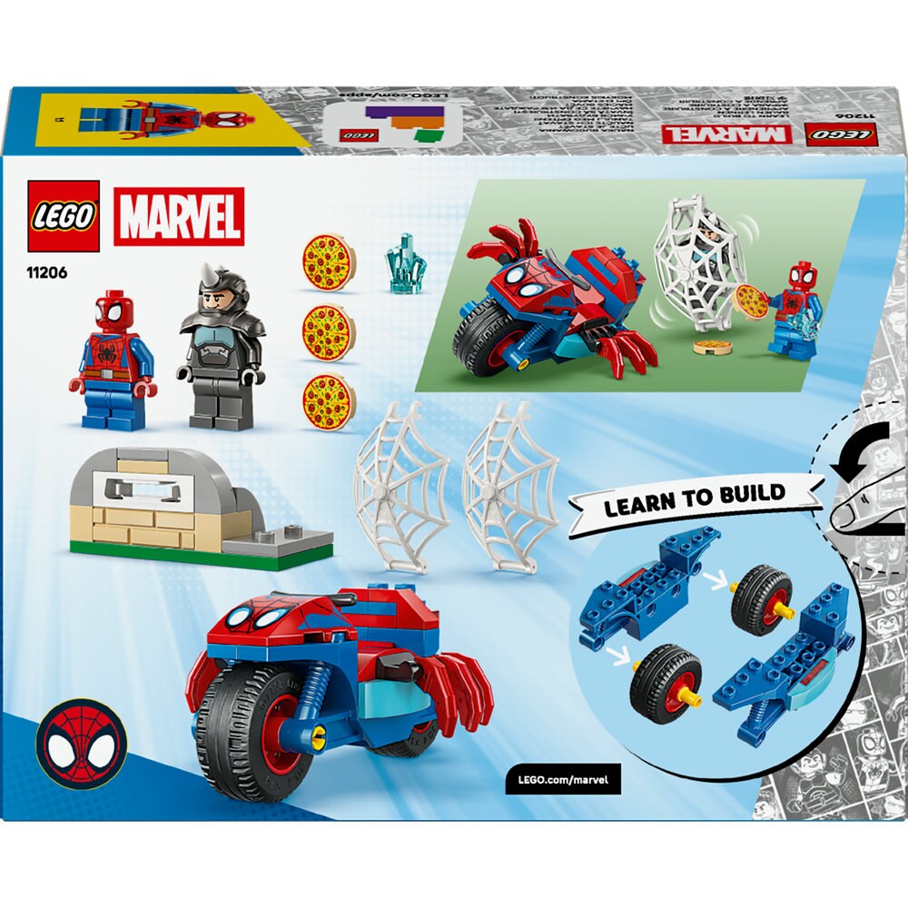 LEGO Spidey: Spidey pe motocicleta vs Rhino 11206, 4 ani+, 61 piese