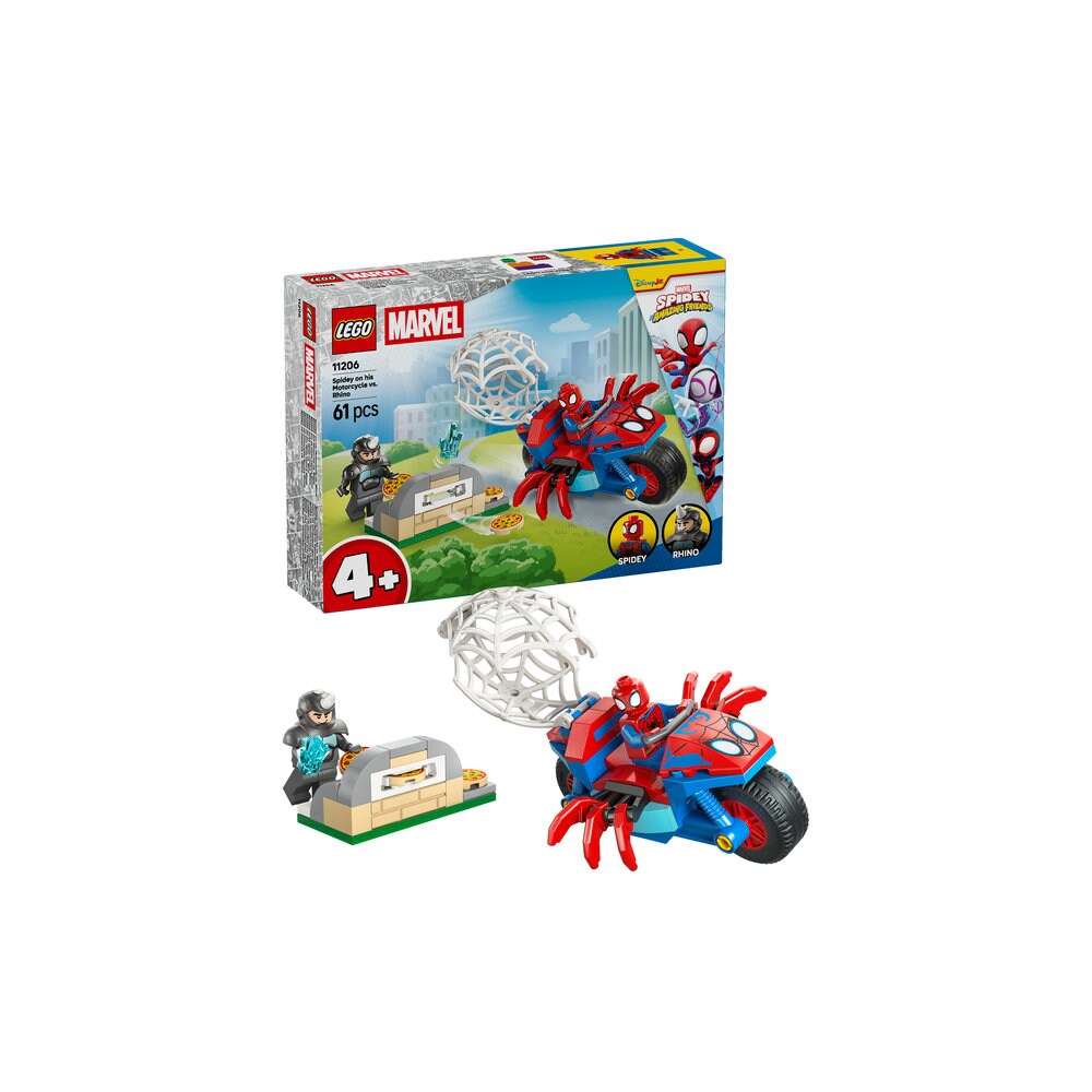 LEGO Spidey: Spidey pe motocicleta vs Rhino 11206, 4 ani+, 61 piese